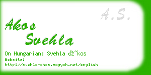 akos svehla business card